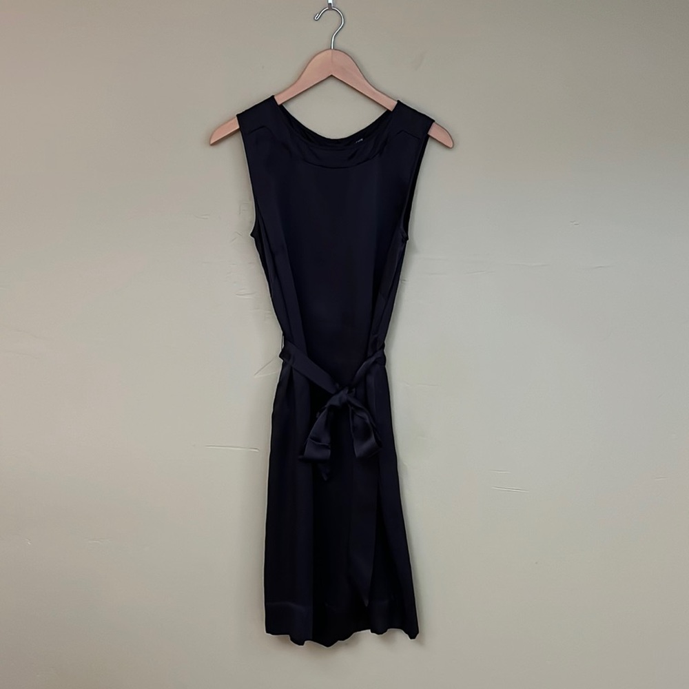 J.Crew | Silk jacquard sleeveless sheath dress | Black | Size 6